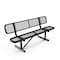 Flash Furniture Sigrid 6' Outdoor Bench with Backrest, Commercial Grade Metal Mesh Seat, Backrest, Black Steel Frame SLF-AG4HUT2-BK-GG - alternate 5